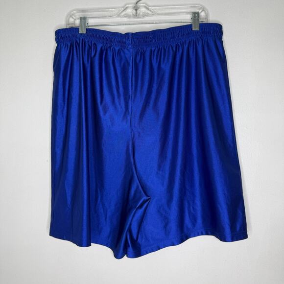 Foot Locker Shorts XL Blue Dazzle Shimmer Shiny Athletic Y2K Gym Basic Training - Picture 4 of 5